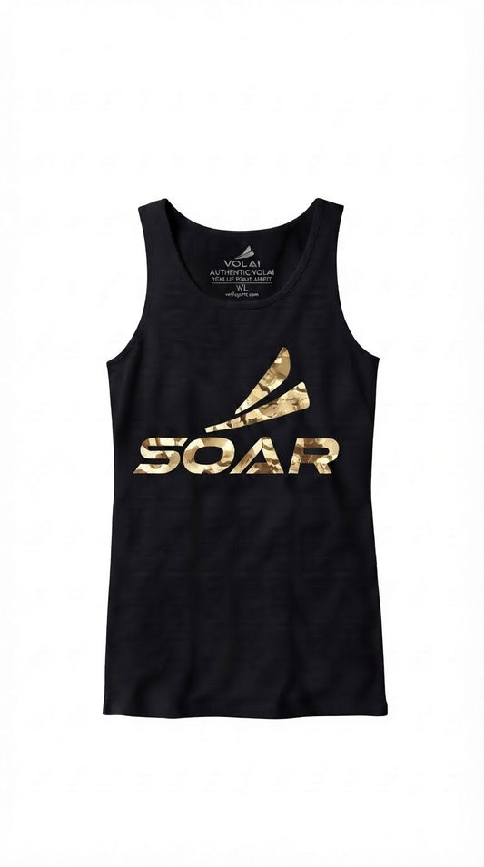 Volai Soar Women's Gold Camo Tank Top